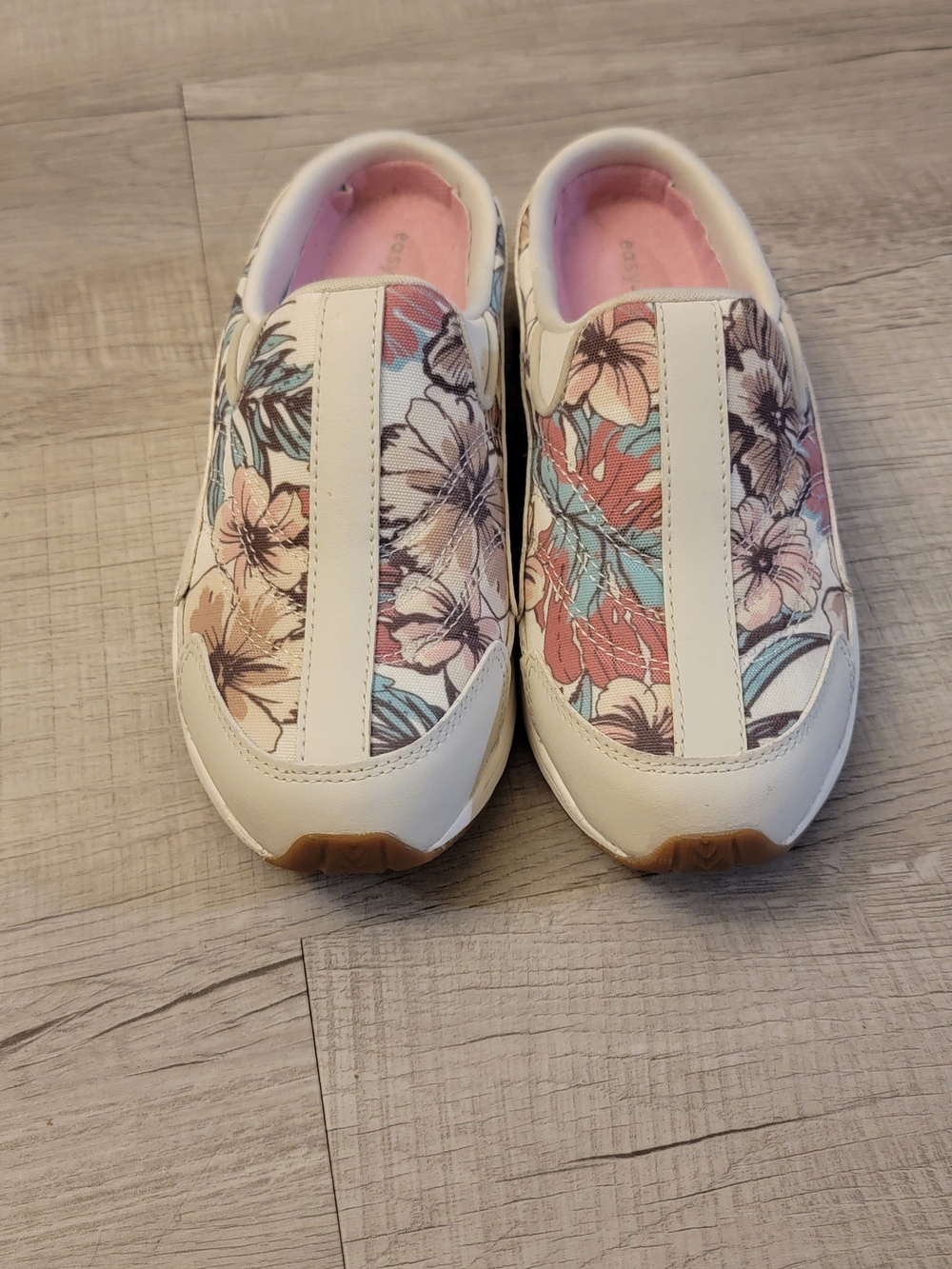 Easy Spirit Floral Slip-On Mules in White, Pink, Mint